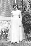 Shirley in her prom dress, circa 1954.